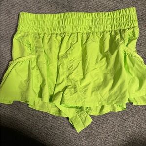 Free People Neon Green Women's Shorts